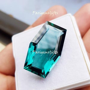35 Ct Green Blue Topaz Gemstone: Fancy Cut Jewelry Making Stone