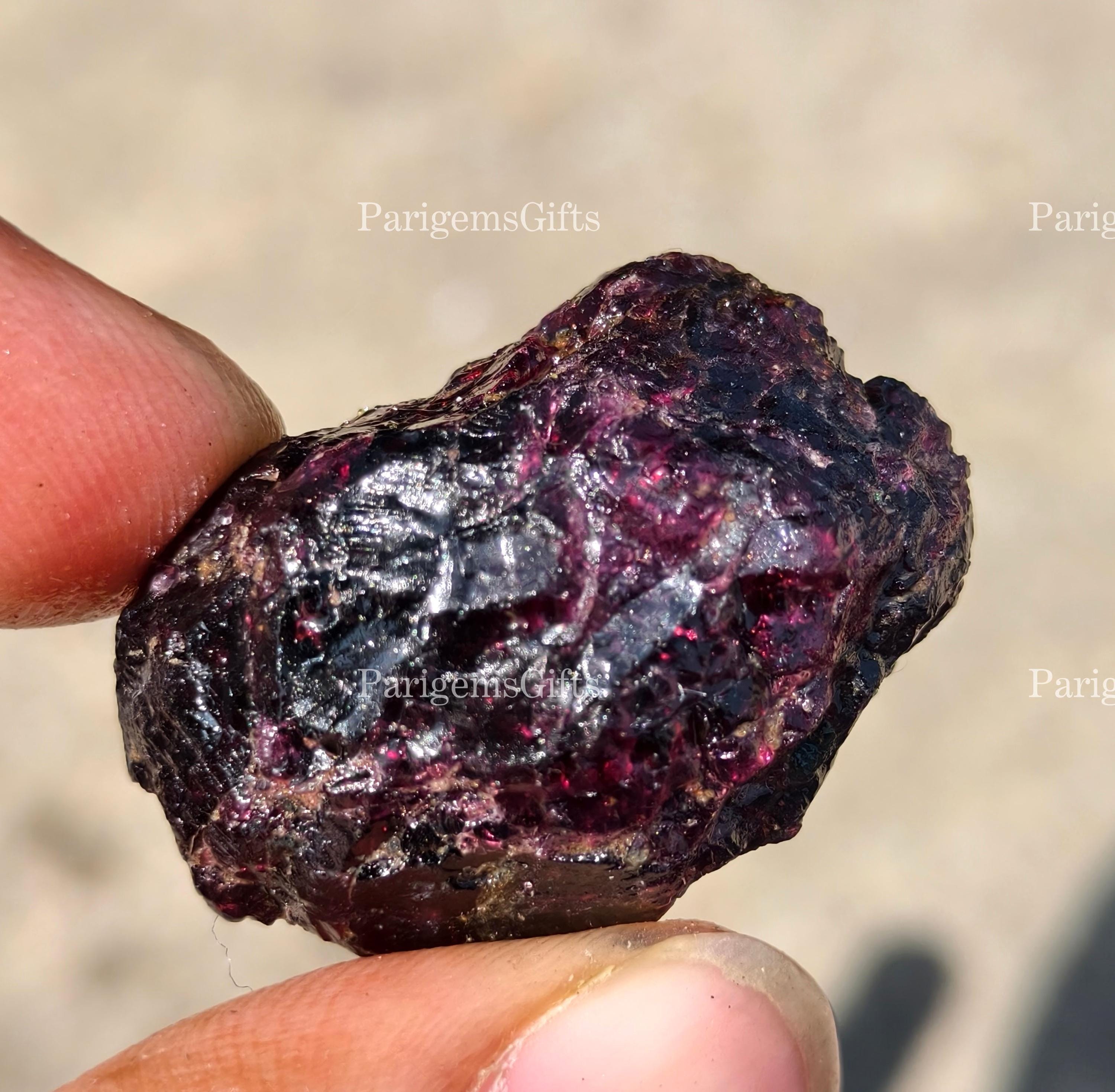 109.50 Ct Raw Red Garnet Stone: Natural Arizona Crystal - Etsy