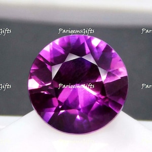 Bi color sapphire - Pink sapphire 10 carat for women&#39;s ring - Pink purple sapphire Round Shape Loose sapphire - Purple sapphire ring