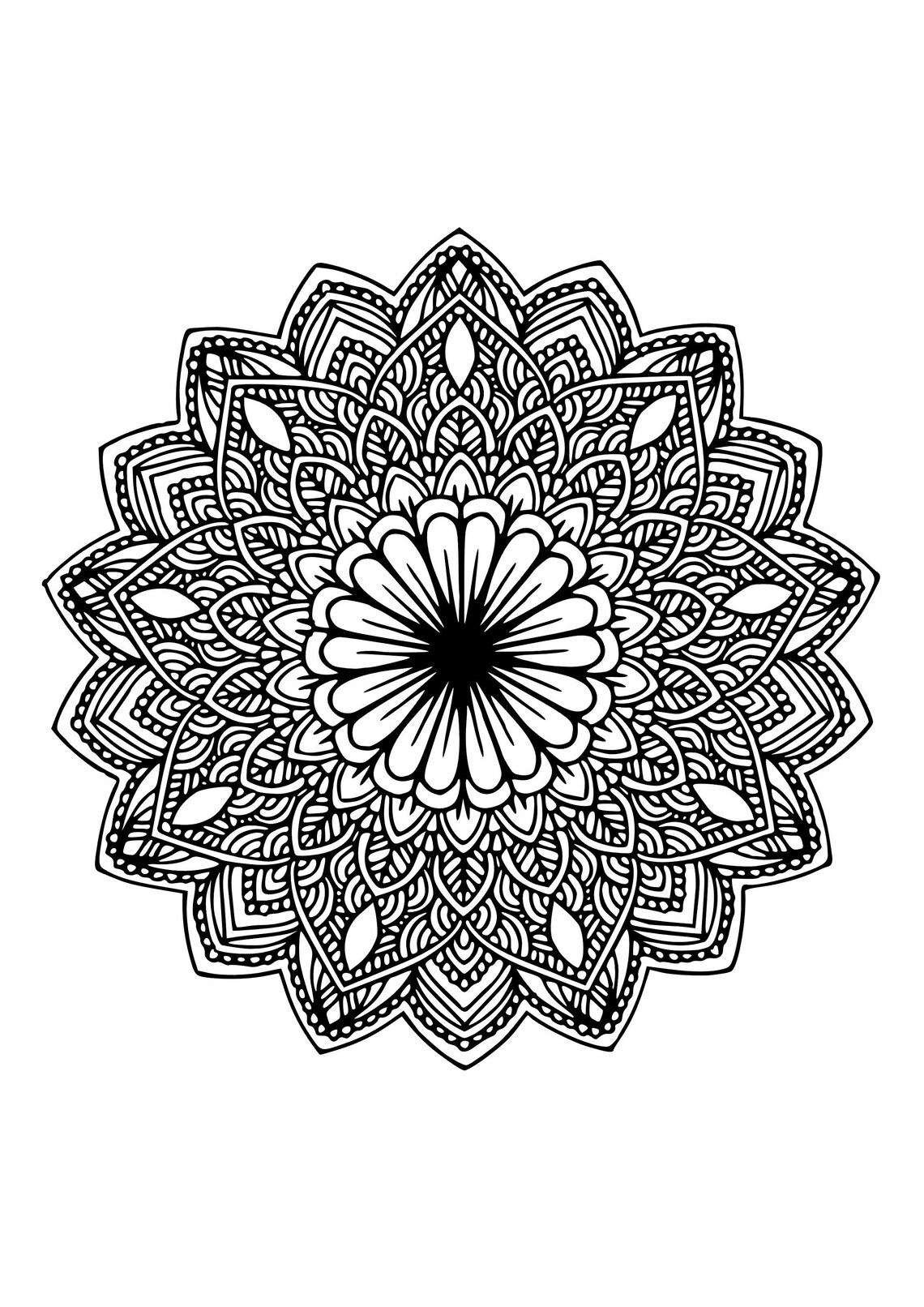 Printable Floral Mandala Coloring Pages for Kids and Adults, 23 Unique ...