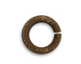 Vintaj Brass 12.25mm 11g Roped Cable Round Open Jump Ring 11 Gauge Textured Jumprings Antiqued Brass Ox Qty 2
