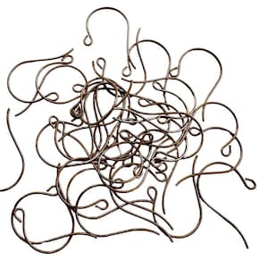 Vintaj Antiqued Brass Round Loop Ear Wires 27x15mm Open Loop Earwires DIY Jewelry Making Supplies CHOOSE 2 or 10 pairs