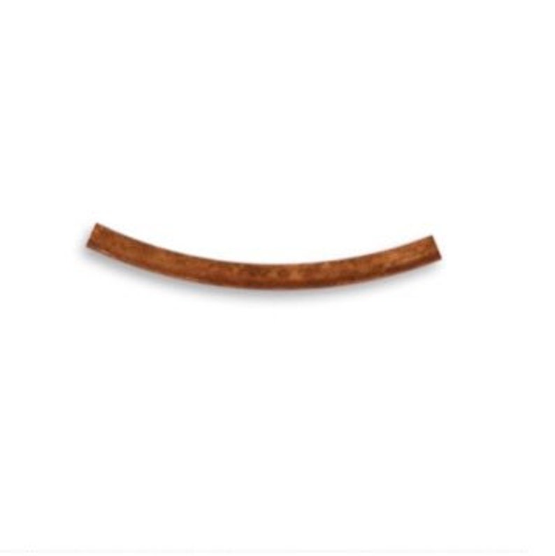 Vintaj Antiqued COPPER Curved Tube Bead Narrow Skinny Tube Etsy