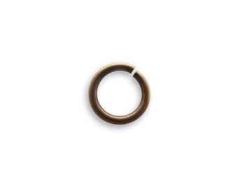 Vintaj Brass 10mm 15g Gauge Smooth Round Open Jump Ring Antiqued Brass Ox Circle Rustic Earthy Large DIY Qty 6