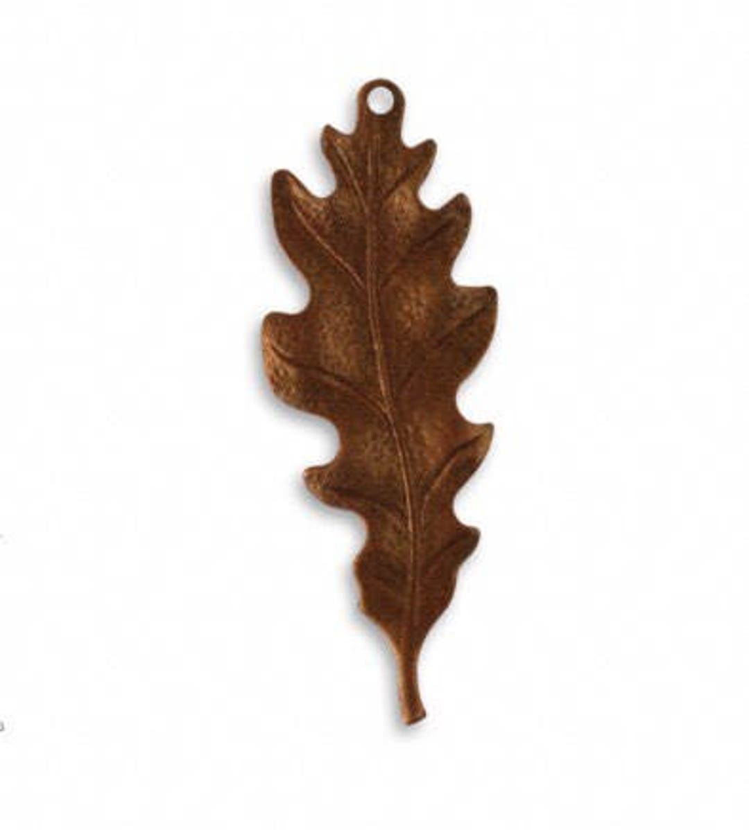 Vintaj Copper Leaf Charm Drop Dangle Pendant Oak Taliesin Leaf Etsy