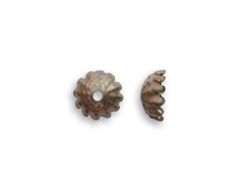 Vintaj Natural Brass 7mm Hobnail Bead Cap Beadcap Antiqued Brass Qty 10