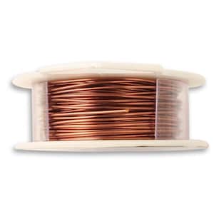 Alambre de cobre envejecido Vintaj "Artisan Copper" Parawire de 24 g con revestimiento anti-deslustre para joyería DIY. Carrete de 24 AWG. Cantidad: 1 rollo (90 pies).
