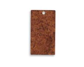 Vintaj Antiqued COPPER Rectangle Metal Stamping Blank One Hole Aged Oxidized Copper Tag Embossing Etching Jewelry DIY 24g 22.5x12.5mm Qty 1