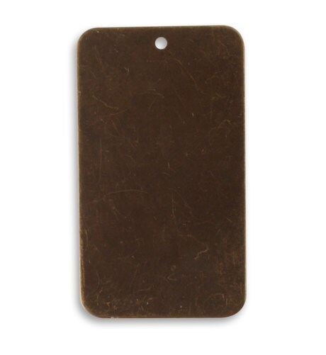 Vintaj LARGE Antiqued Brass Ox Rectangle Blank Metal Stamping Tag Rou…