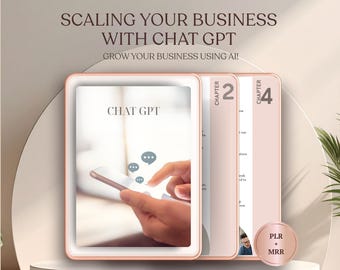 Scaling Your Business with ChatGPT PLR eBook | Editable Canva Guide with Bonus Planner and Resell Rights