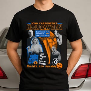 John Carpenter Halloween Movie Shirt Vintage Horror Graphic Tee Scary Michael Myers Retro Slasher Halloween T Shirt