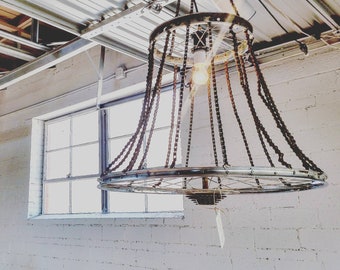 Bicycle Chain Chandelier