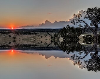 Canadian River Sunset; Potter County, Texas