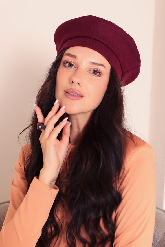 Classic Cashmere Autumn Beret | French Style Lightweight  display picture 1