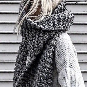 Luxurious extra long hand knitted scarf, shawl, shoulder wrap, neck warmer puff pom pom scarf CUSTOM COLORS Made to Order image 5