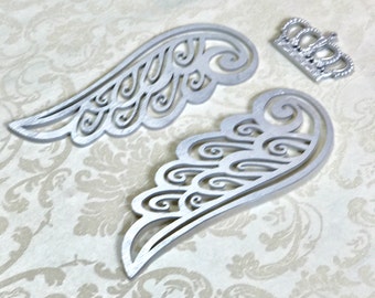 Angel Wings Wall Art Decal, Unpainted Plywood, Nursery Decor, Wall Gallery, Custom Nursery, Baby Girl, Boy, READY TO SHIP