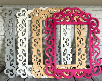 Ornate Frame, Baby Shower Backdrop, Custom Nursery Decor, Wall Gallery, Wall Art Ornate Picture Frame