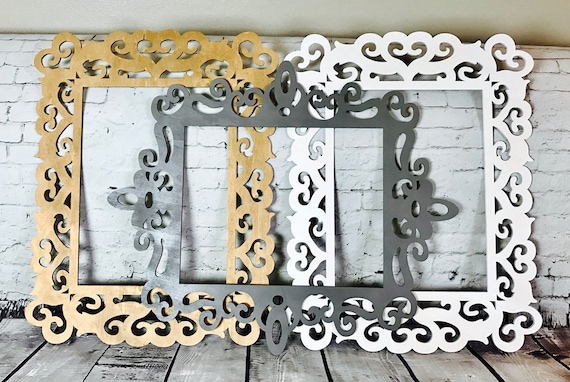 Rectangular Ornate Frame, Baby Shower Backdrop, Custom Nursery Decor, Wall Gallery, Wall Art Ornate Picture Frame, READY TO SHIP
