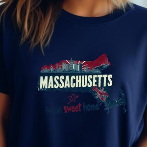 Massachusetts Home Sweet Home Shirt, Massachusetts Map Shirt, Massachusetts Love Home T Shirt, Visited All 50 States, States Traveled Shirt.