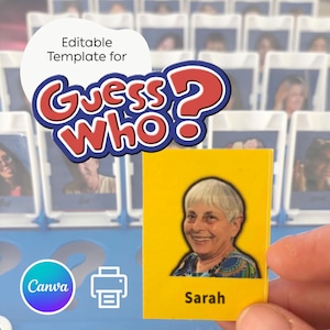 Editable Guess Who Game Template: Personalized Canva Cards (Digital Download)