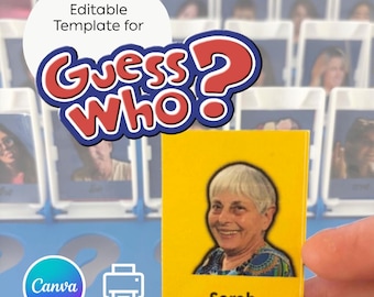 Editable Guess Who Game Template: Personalized Canva Cards (Digital Download)