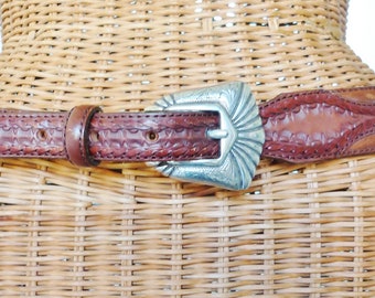 Vintage Justin Top Grain Cowhide Leather Belt - 34 Inch Waist - Etsy