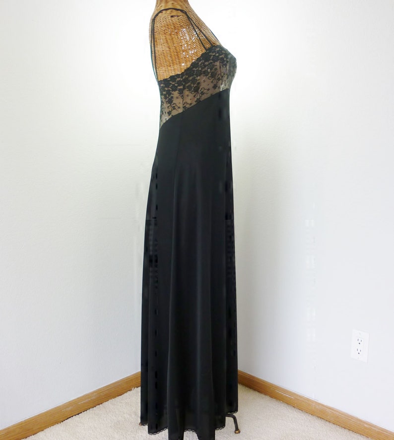 Glydons Hollywood Nightgown Illusion Lace Floor Length image 4