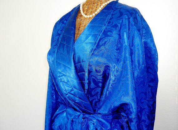 Victoria's Secret Lounging Robe 1X NOS Royal Blue - image 4