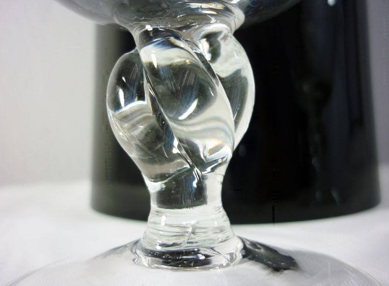 Modernist Russel Wright Pair Twist Stemware Imperial Glass Co 1950s