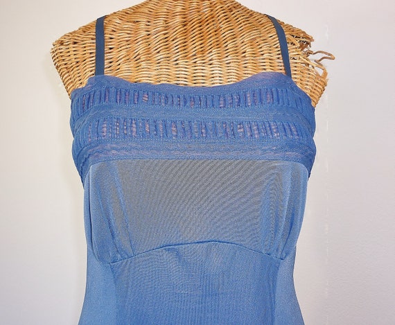 Vintage Accordion Pleated Dress Slip 1940s Chiffo… - image 2