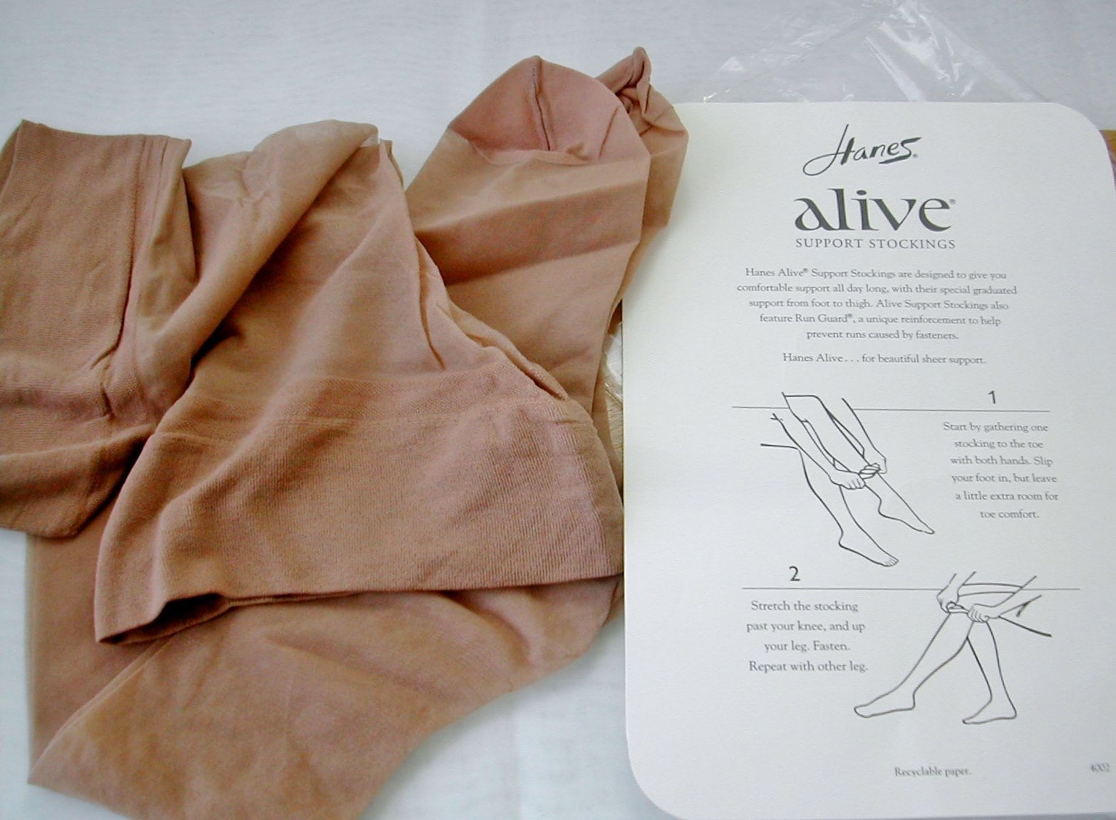 Vintage Pair of Hanes Silk Reflections Silky Sheer Thigh Highs