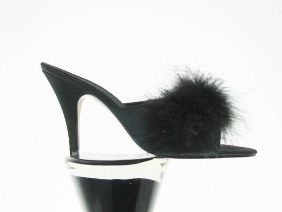 marabou feather heels