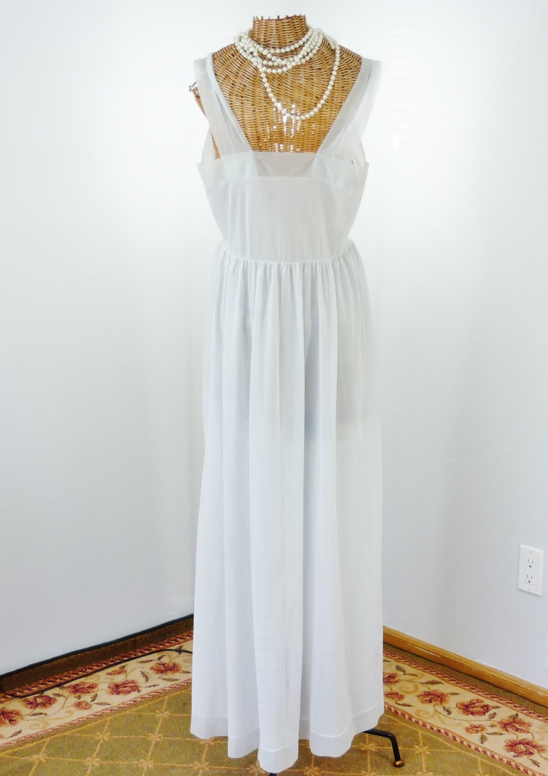 Gotham Gold Stripe Mrs Maisel Blue Chiffon Nightgown Unworn 50s