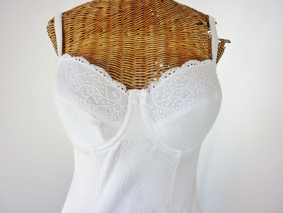 Maidenform 38C Unworn Vintage Shaper Bridal White 80s 