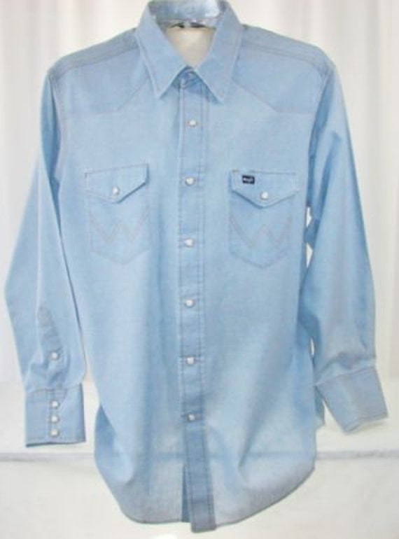 Light blue pearl snap best sale shirt