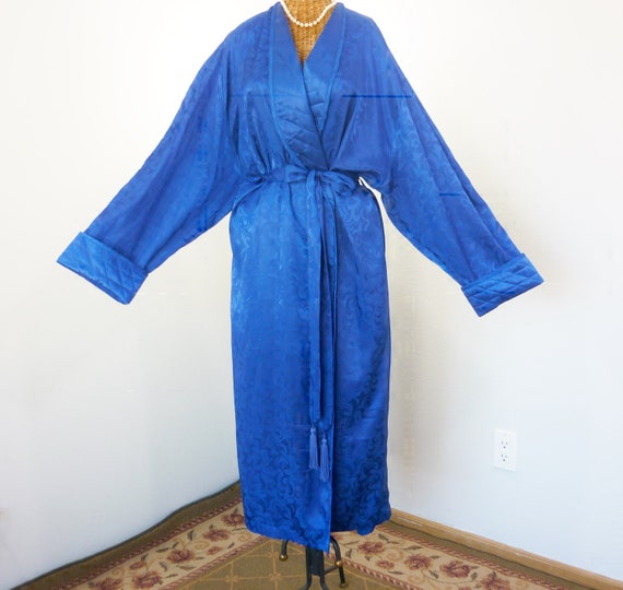 Victoria's Secret Lounging Robe 1X NOS Royal Blue - image 5