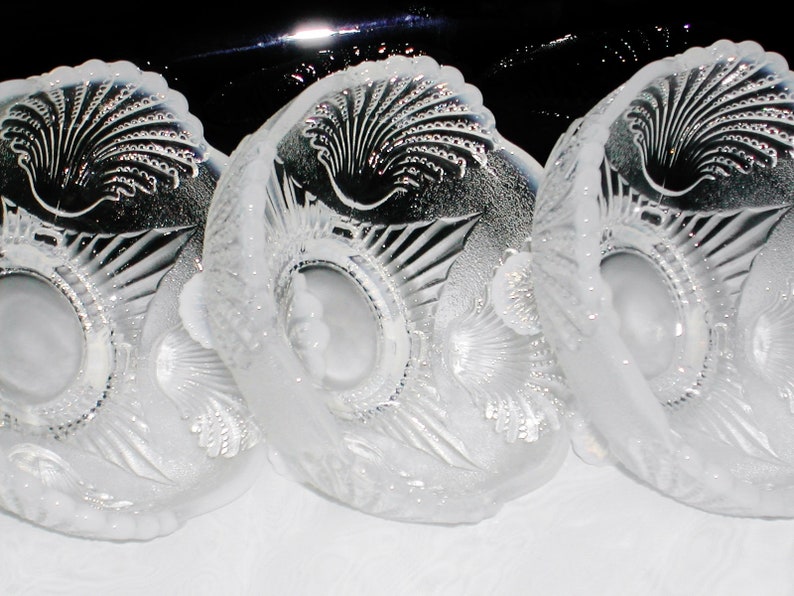 Mosser Glass Co French Opal Opalescent Berry Bowls