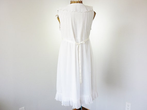 Evette Peignoir Set Bridal White 60s Robe Nightgo… - image 4