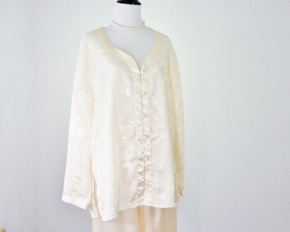 Victoria's Secret Lounging PJ Set Cream NOS c. 19… - image 1