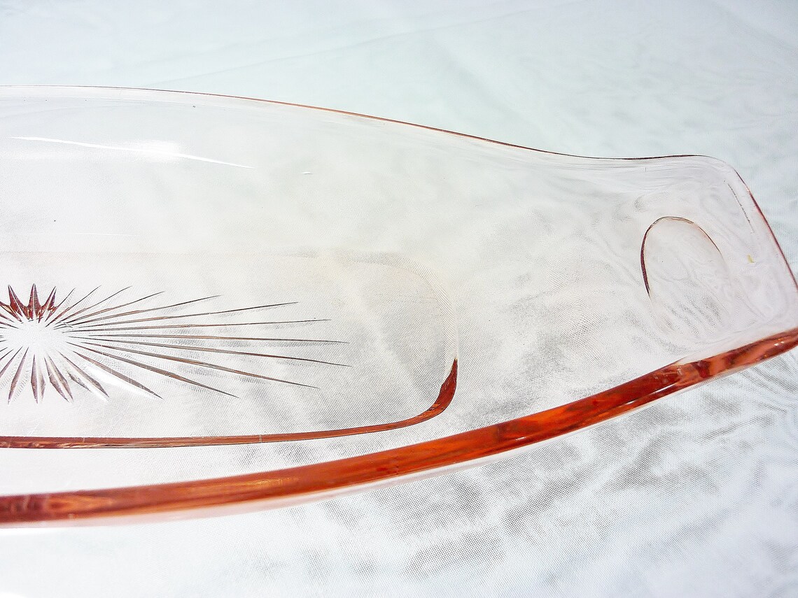 Heisey Yeoman Pink Glass 1925 Elegant 12 Celery Dish Etsy