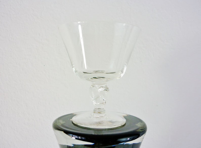 Modernist Russel Wright Pair Twist Stemware Imperial Glass Co 1950s