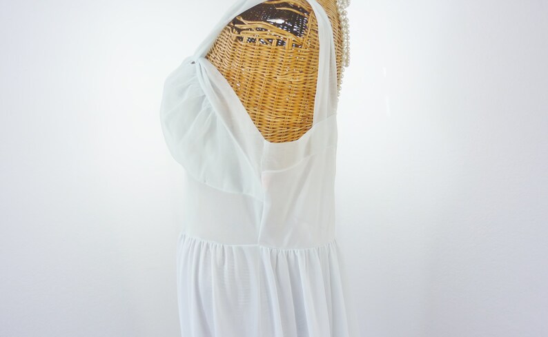 Gotham Gold Stripe Mrs Maisel Blue Chiffon Nightgown Unworn 50s