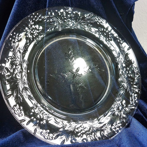 1930s Plates (10) Needle Etched Libbey Rock Sharpe Excellent shops Condition