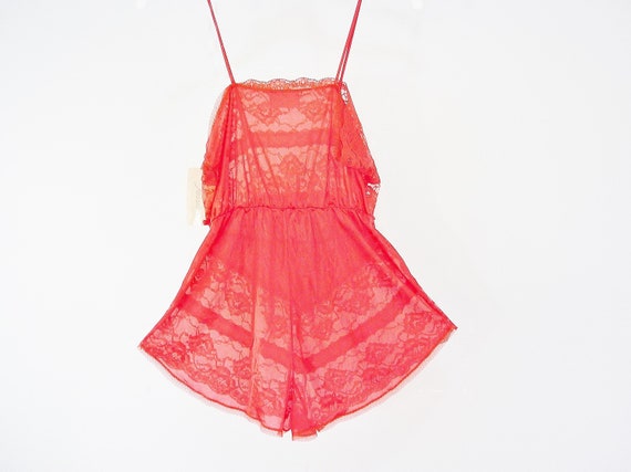 Vintage "Tessie" Romper by Russell Newman Red NWT… - image 3