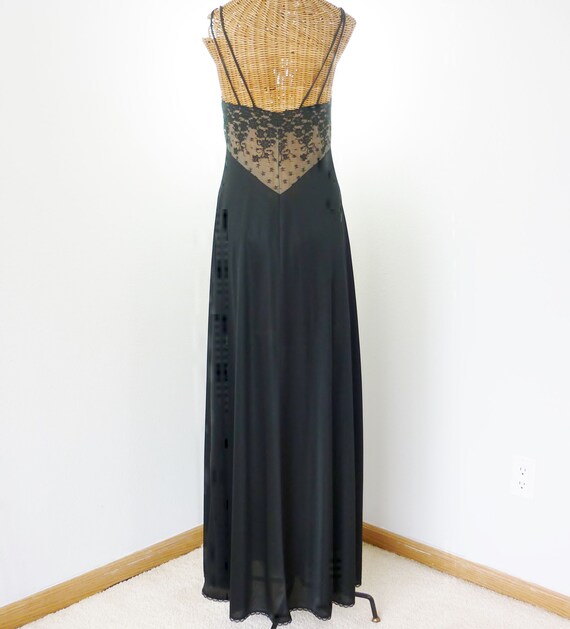 Glydons Hollywood Nightgown Illusion Lace Floor L… - image 5