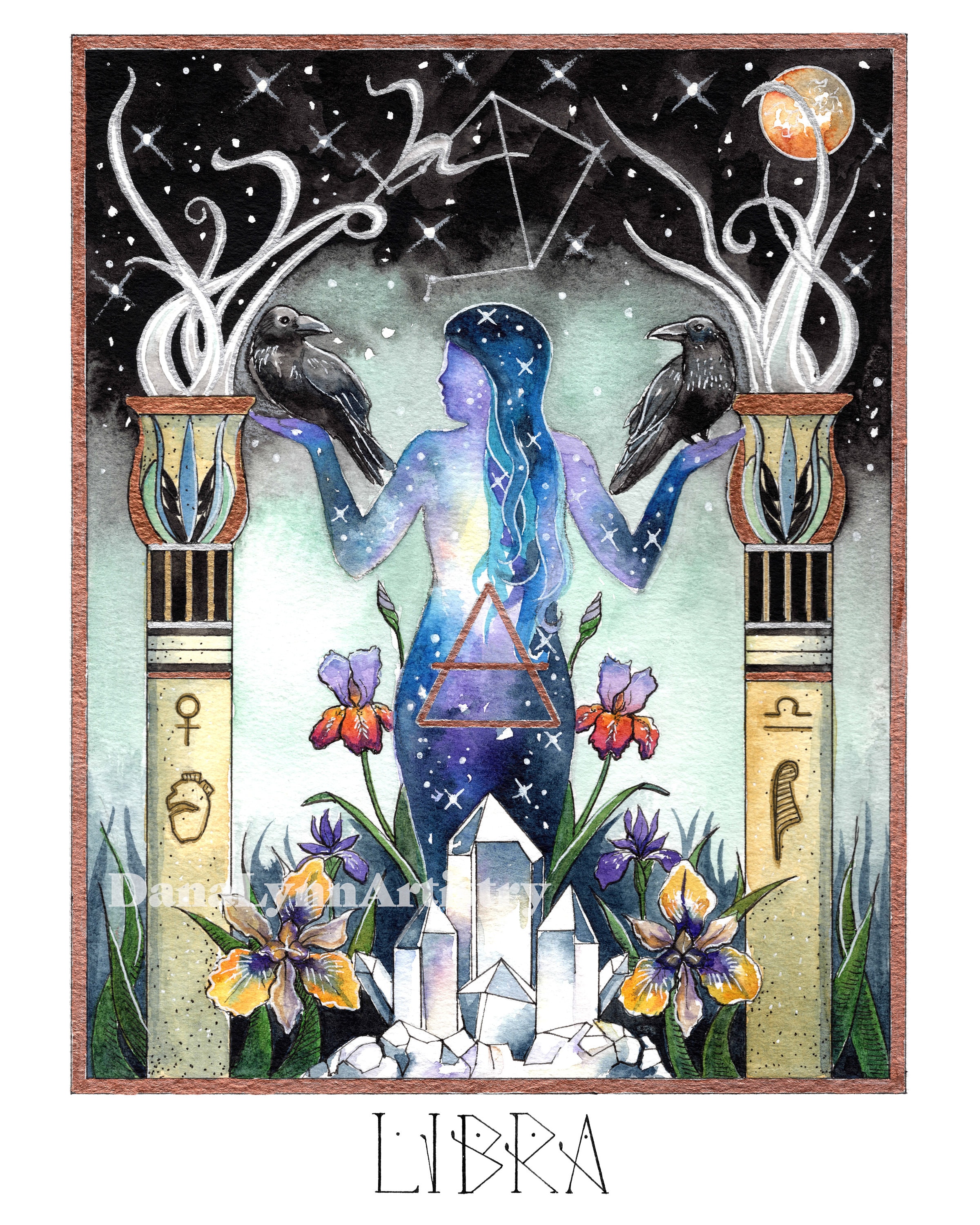 LIBRA Celestial Egyptian Zodiac Series - Etsy