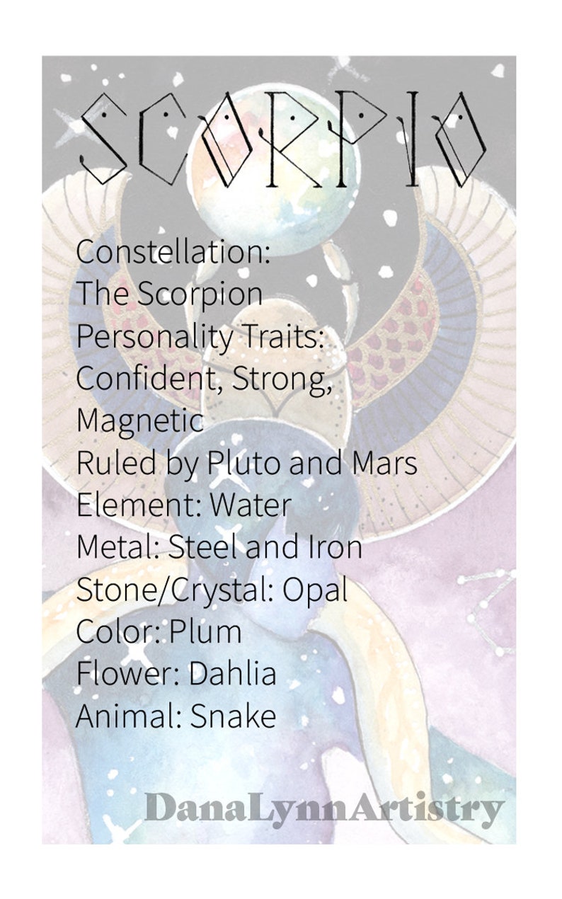 SCORPIO Celestial Egyptian Zodiac Series image 4