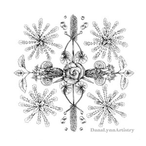 Nature Mandala: March Collection Archival Quality Print 12&quot;x12&quot;