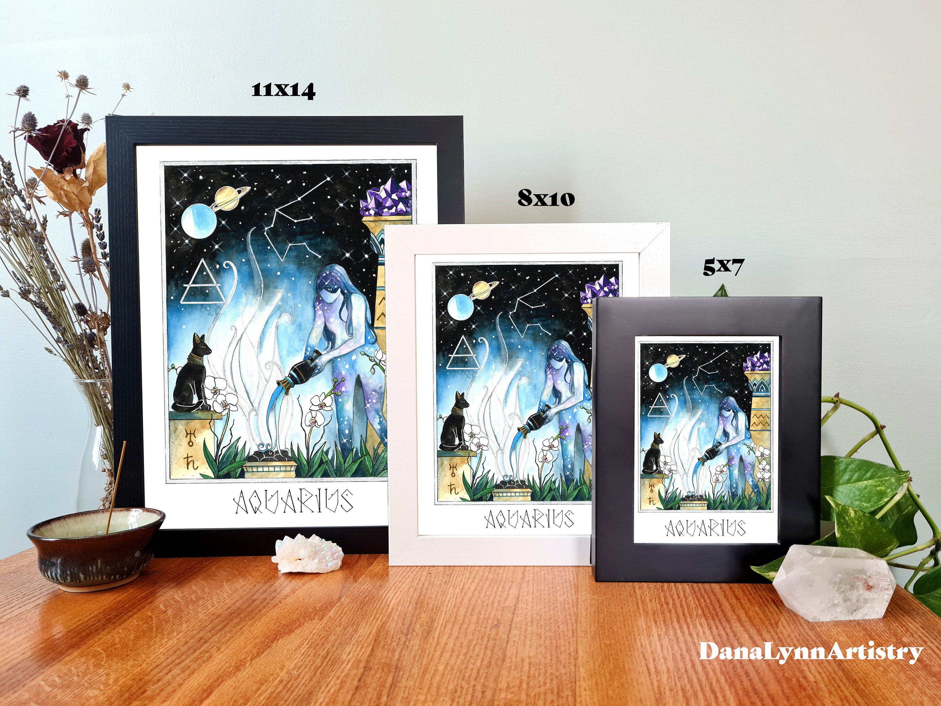 AQUARIUS Celestial Egyptian Zodiac Series - Etsy