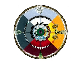 Medicine Wheel Archival Quality Print 12''x12''